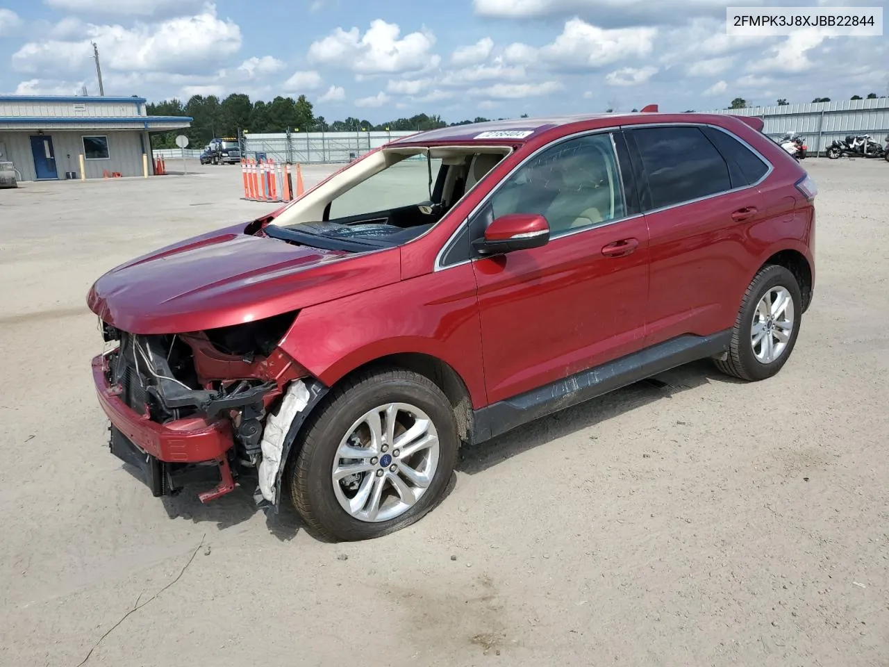 2018 Ford Edge Sel VIN: 2FMPK3J8XJBB22844 Lot: 72166404