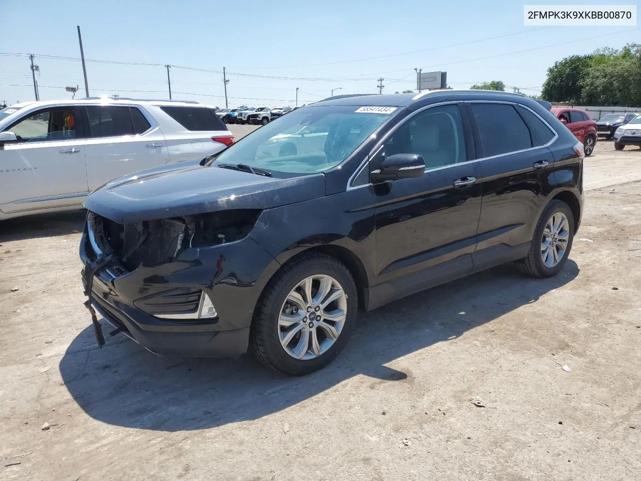 2019 Ford Edge Titanium VIN: 2FMPK3K9XKBB00870 Lot: 58541434