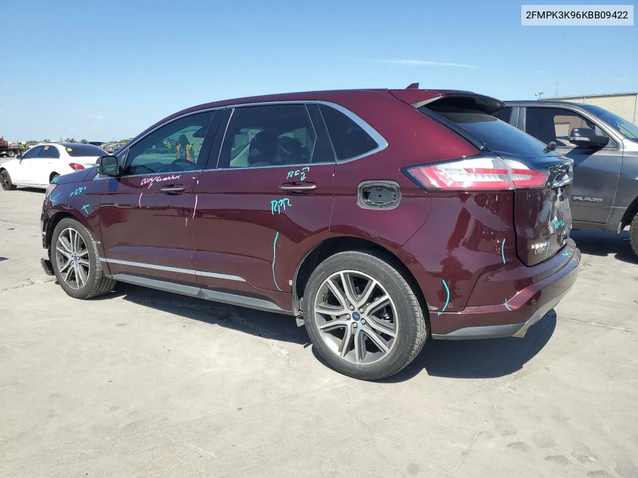 2FMPK3K96KBB09422 2019 Ford Edge Titanium