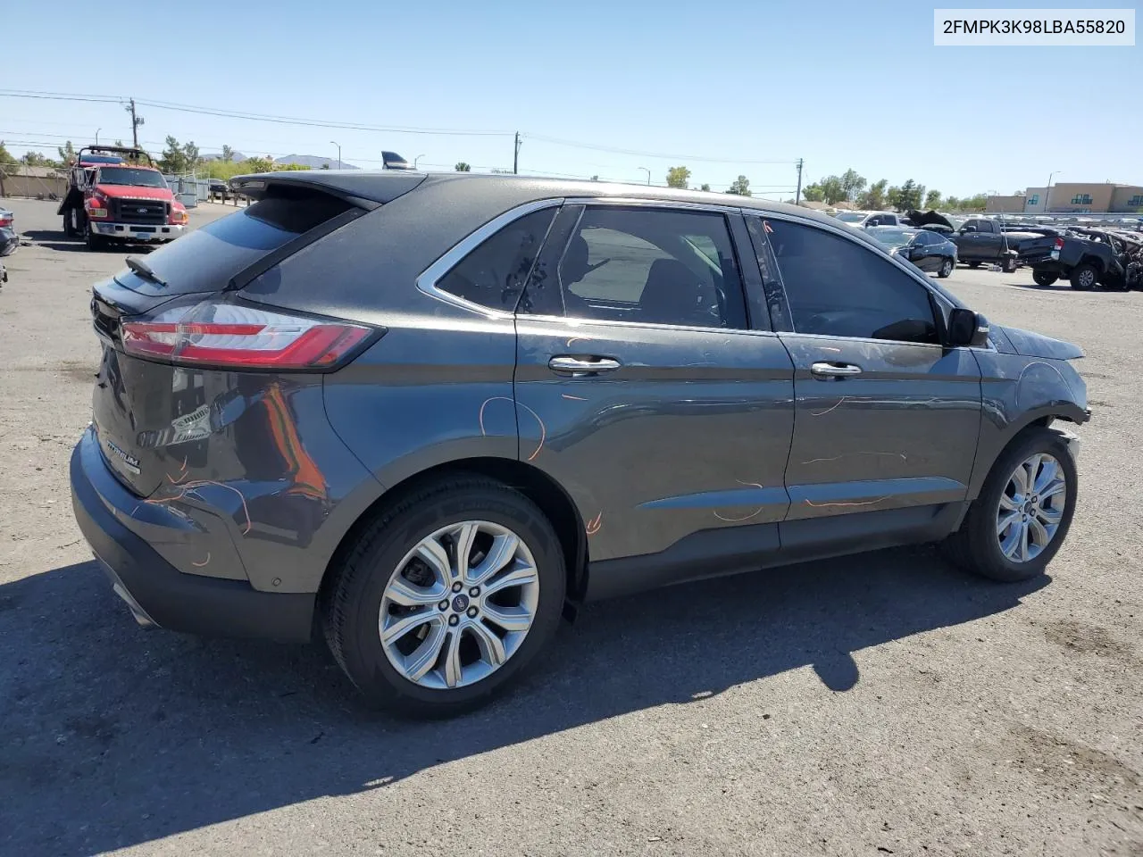 2020 Ford Edge Titanium VIN: 2FMPK3K98LBA55820 Lot: 72037374