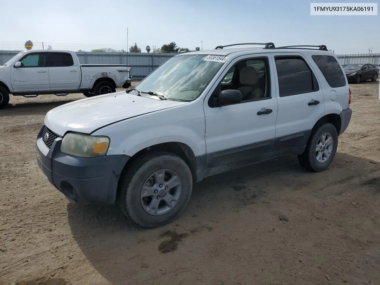 2005 Ford Escape Xlt VIN: 1FMYU93175KA06191 Lot: 50361544