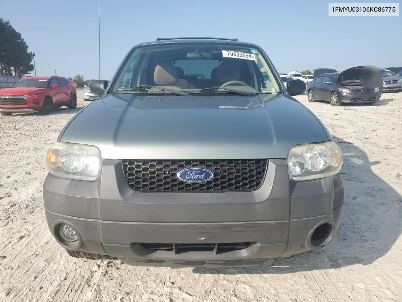 2006 Ford Escape Xlt VIN: 1FMYU03106KC86775 Lot: 70633694