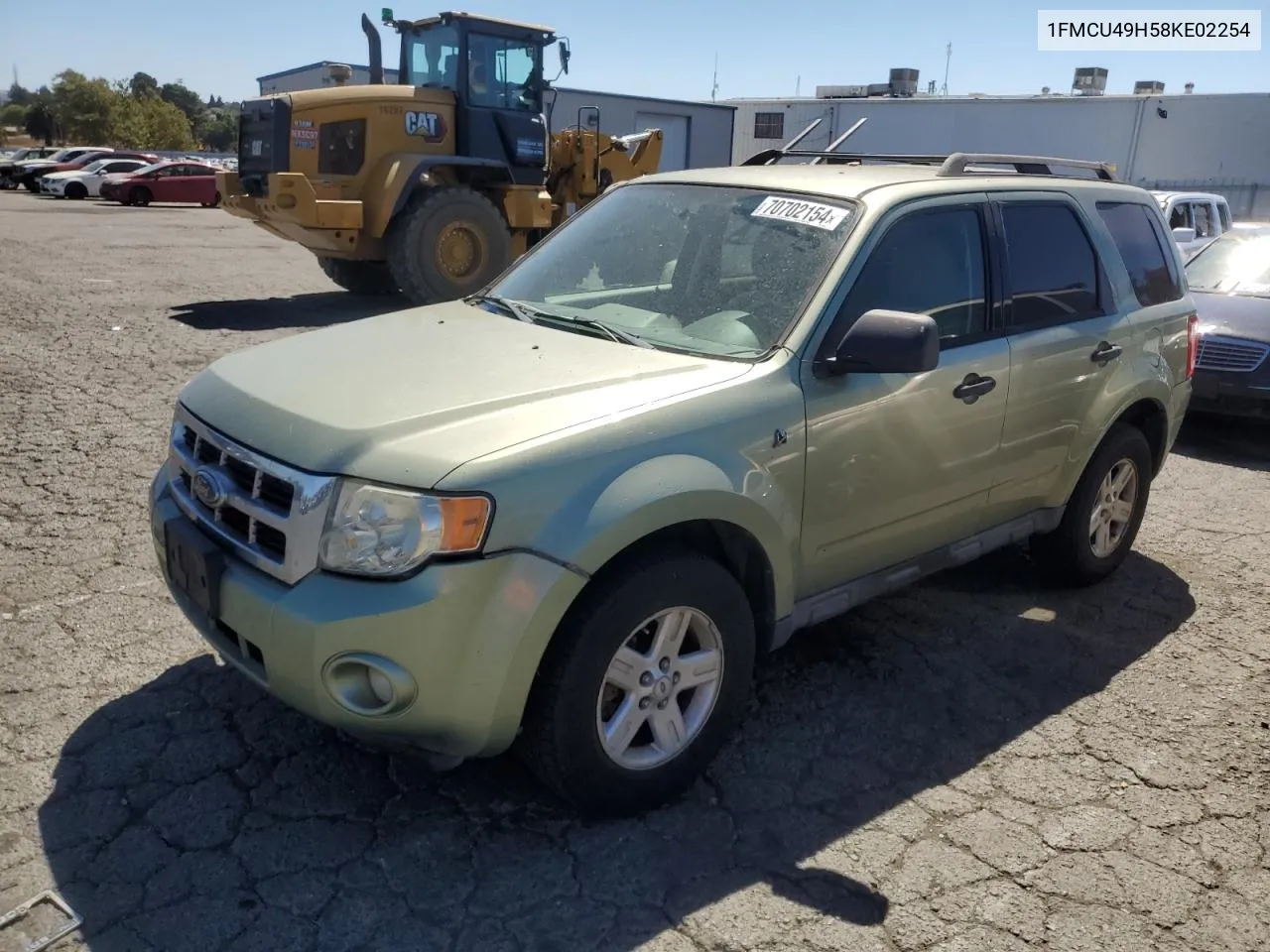 2008 Ford Escape Hev VIN: 1FMCU49H58KE02254 Lot: 70702154