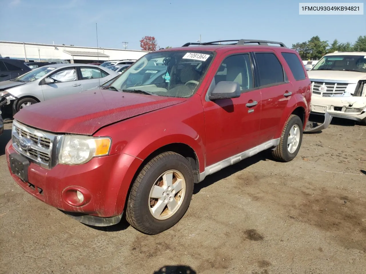 2009 Ford Escape Xlt VIN: 1FMCU93G49KB94821 Lot: 71091364