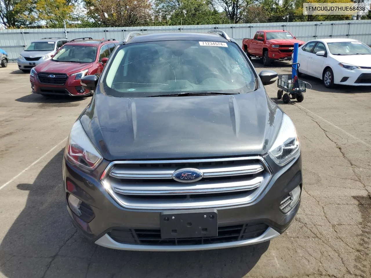 2017 Ford Escape Titanium VIN: 1FMCU0JD7HUE68438 Lot: 71234574