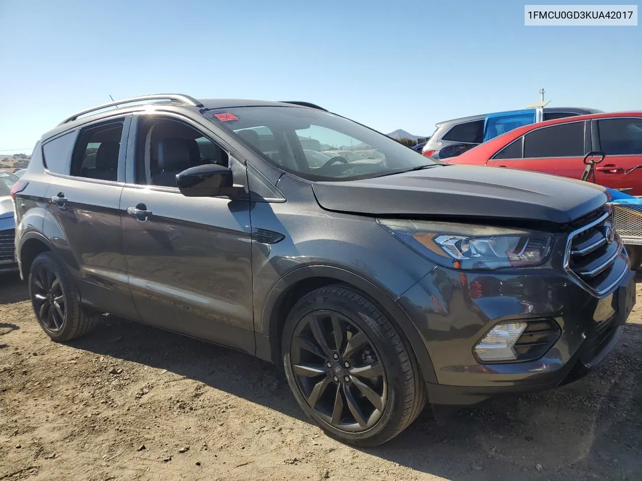 1FMCU0GD3KUA42017 2019 Ford Escape Se