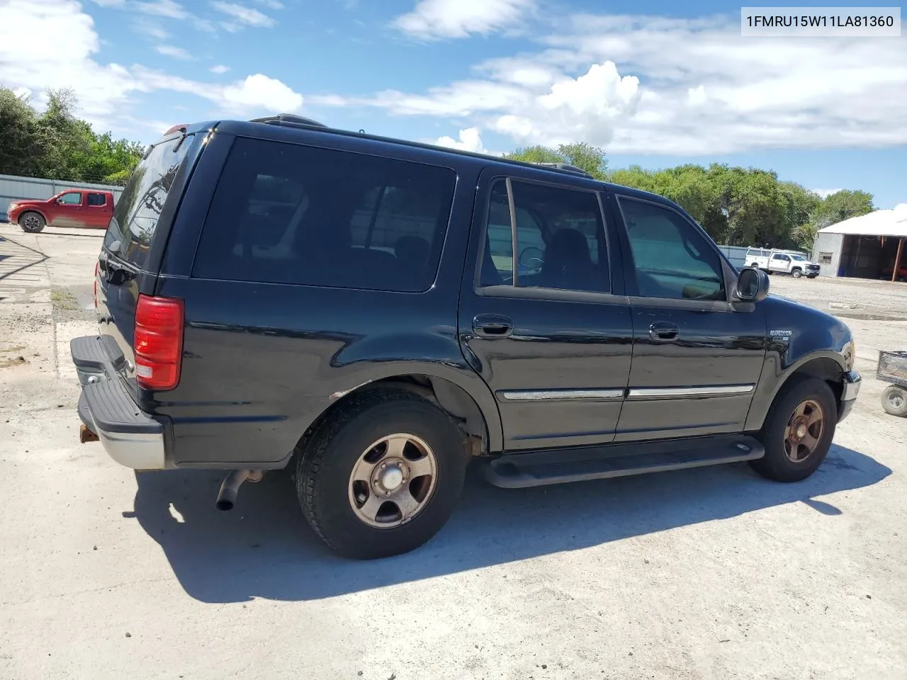 2001 Ford Expedition Xlt VIN: 1FMRU15W11LA81360 Lot: 72009524