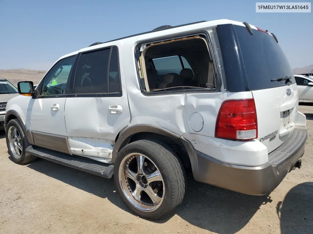 2003 Ford Expedition Eddie Bauer VIN: 1FMEU17W13LA51645 Lot: 62352314