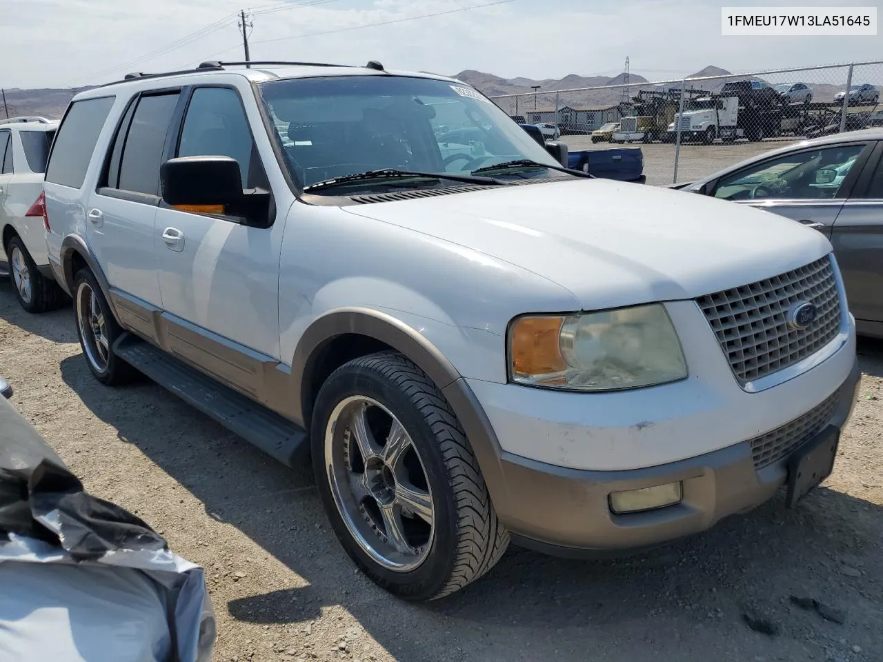 2003 Ford Expedition Eddie Bauer VIN: 1FMEU17W13LA51645 Lot: 62352314