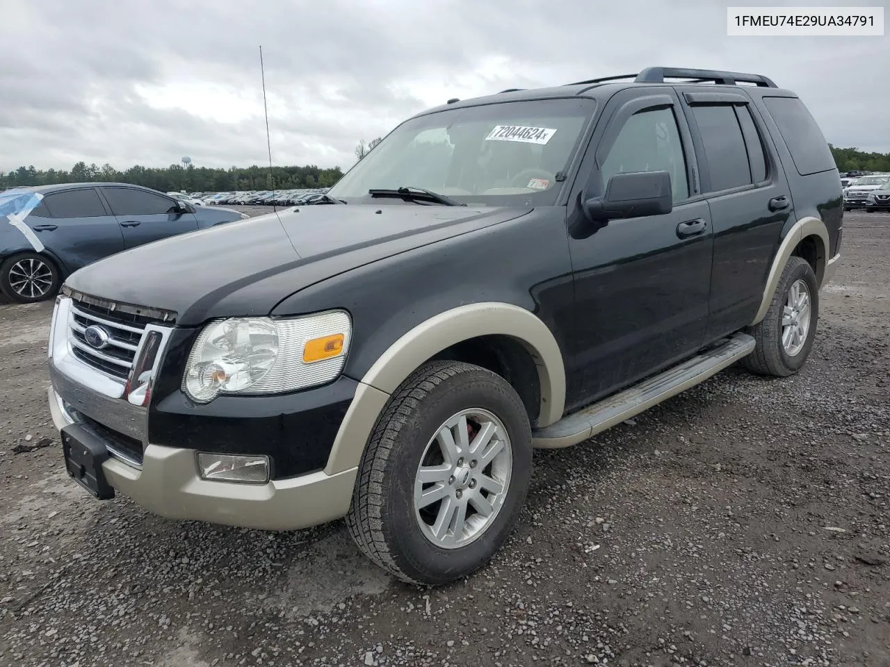 2009 Ford Explorer Eddie Bauer VIN: 1FMEU74E29UA34791 Lot: 72044624