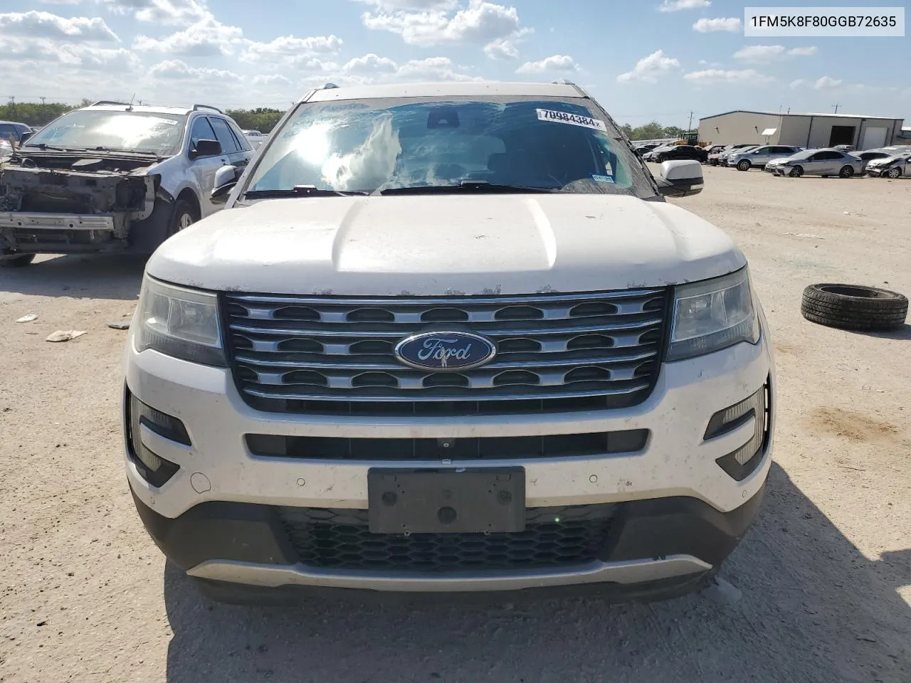 1FM5K8F80GGB72635 2016 Ford Explorer Limited