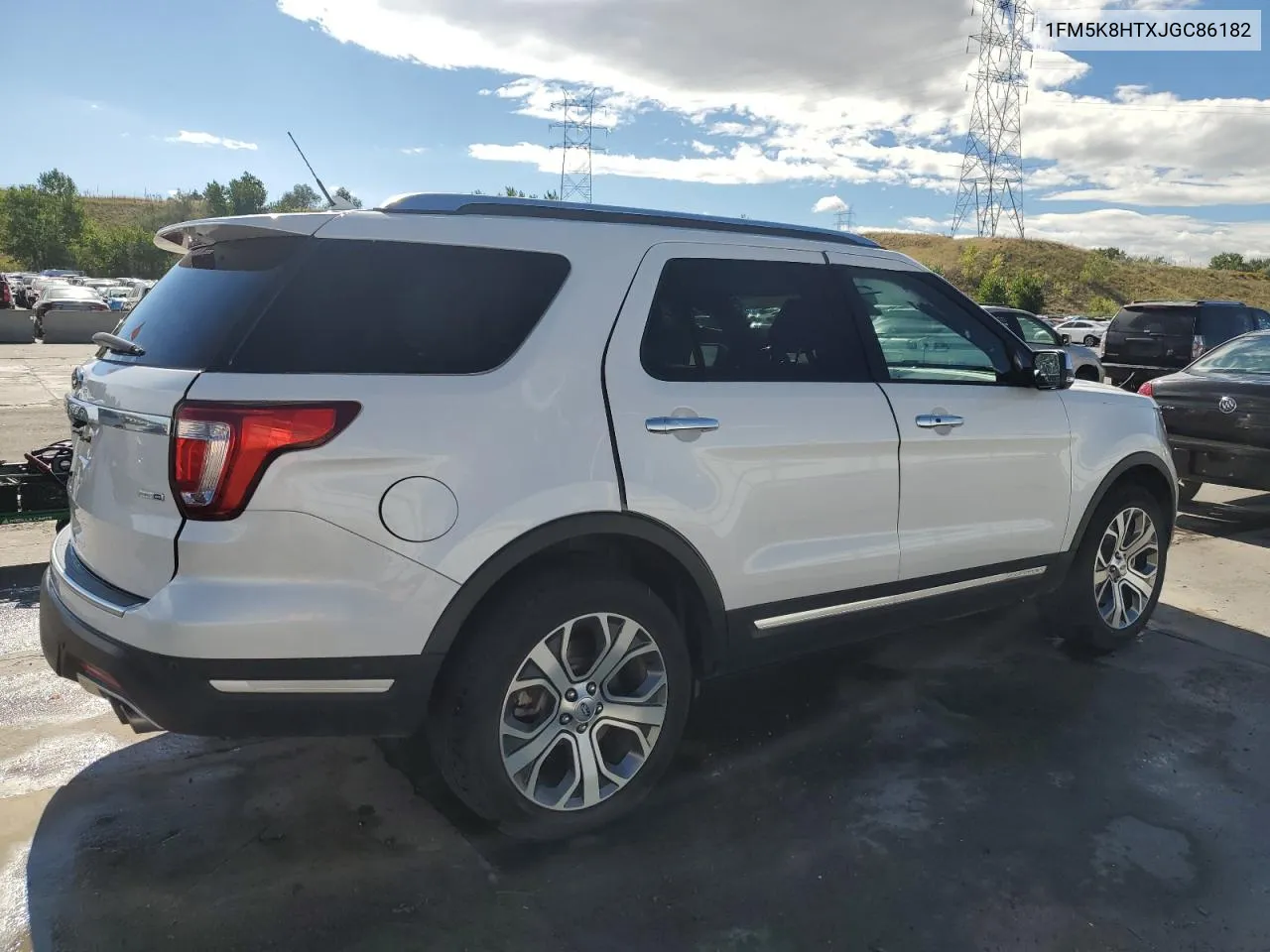 2018 Ford Explorer Platinum VIN: 1FM5K8HTXJGC86182 Lot: 71634264