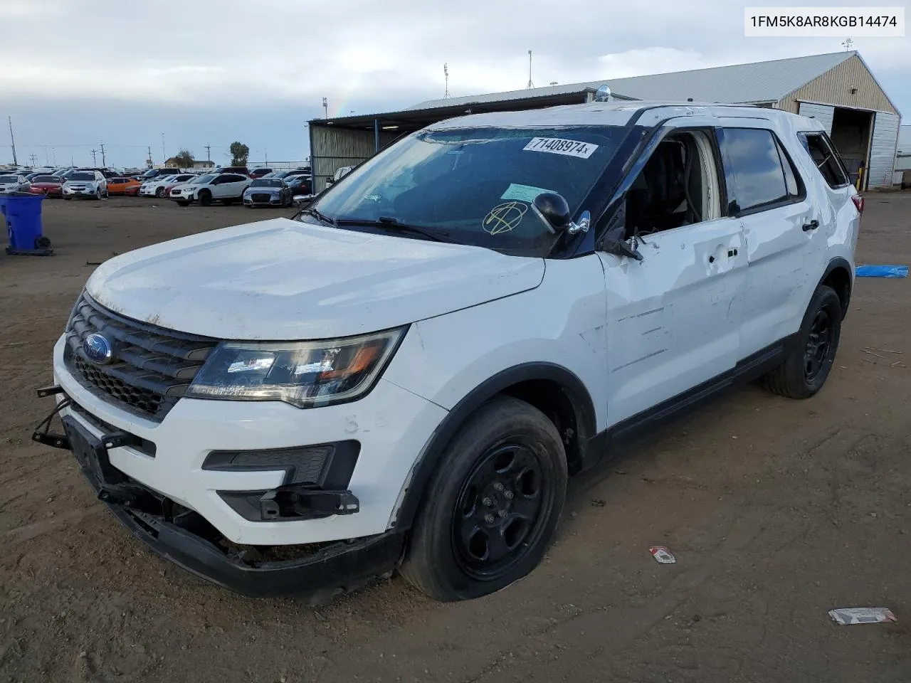 2019 Ford Explorer Police Interceptor VIN: 1FM5K8AR8KGB14474 Lot: 71408974