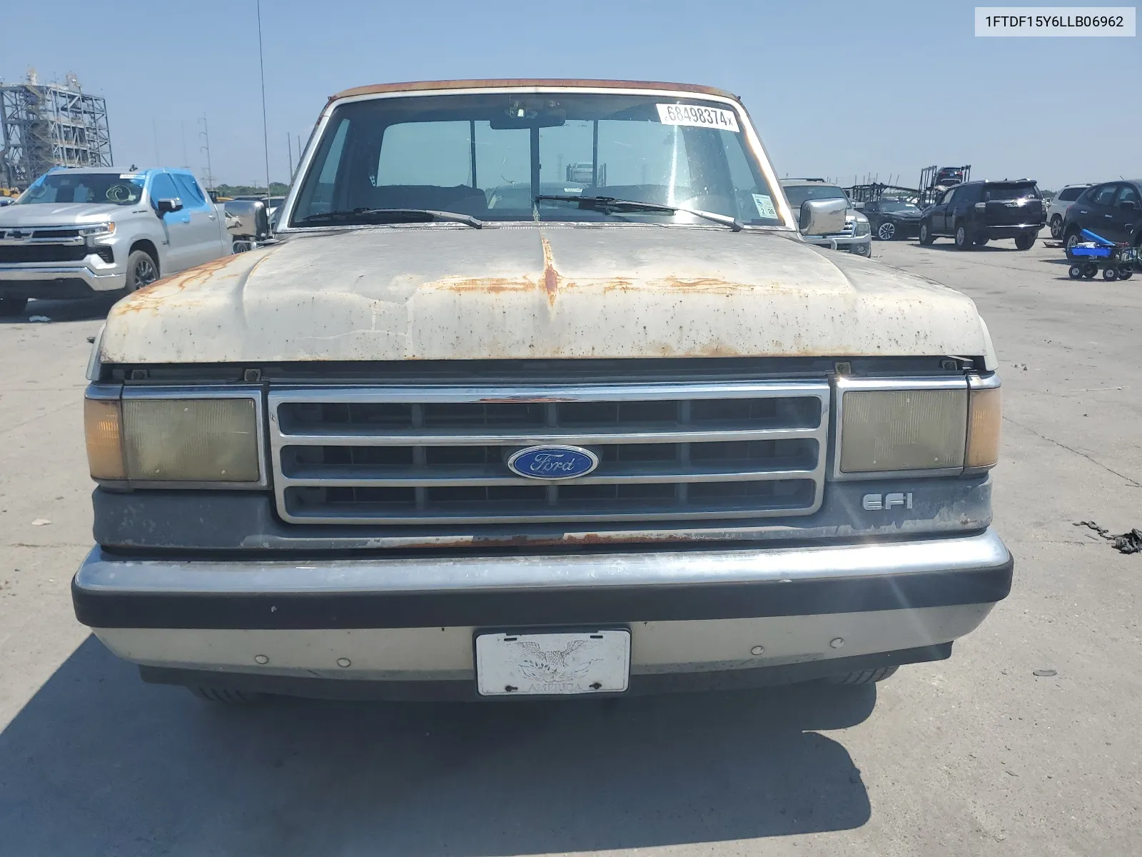 1990 Ford F150 VIN: 1FTDF15Y6LLB06962 Lot: 68498374