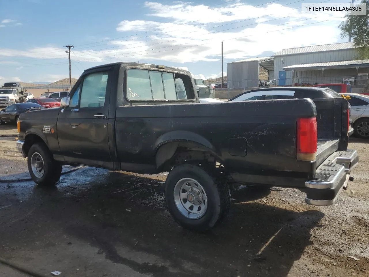 1990 Ford F150 VIN: 1FTEF14N6LLA64305 Lot: 71789324