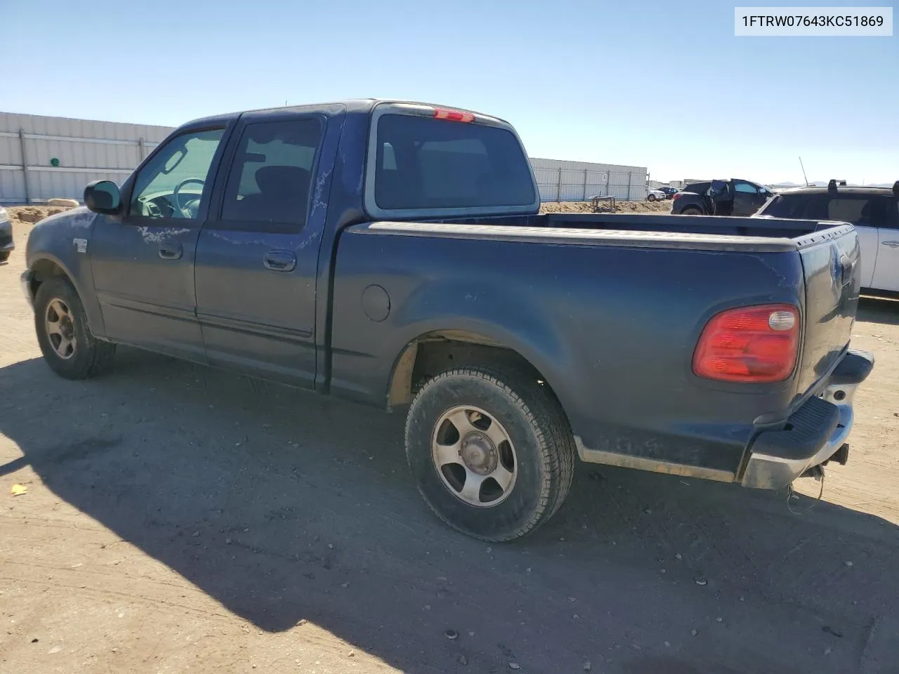 2003 Ford F150 Supercrew VIN: 1FTRW07643KC51869 Lot: 71806894