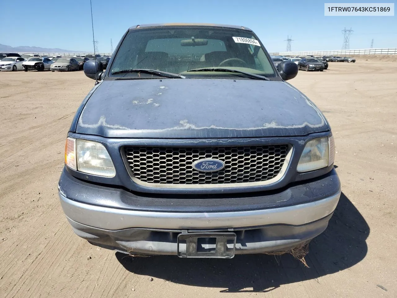 1FTRW07643KC51869 2003 Ford F150 Supercrew