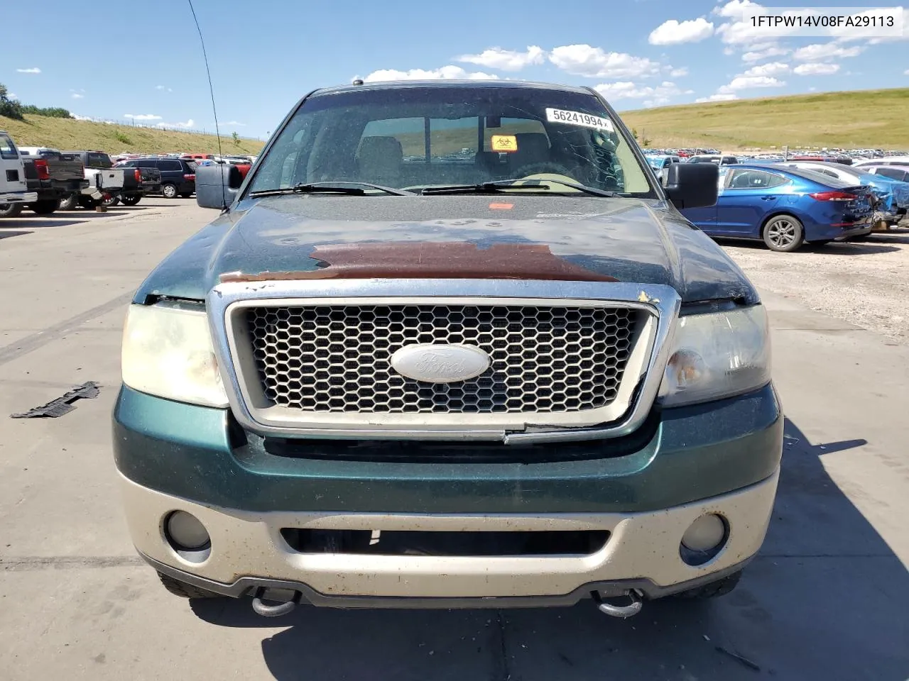 2008 Ford F150 Supercrew VIN: 1FTPW14V08FA29113 Lot: 56241994