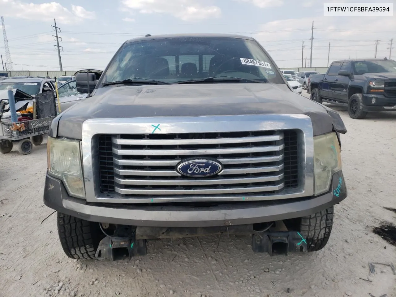 2011 Ford F150 Supercrew VIN: 1FTFW1CF8BFA39594 Lot: 68467954