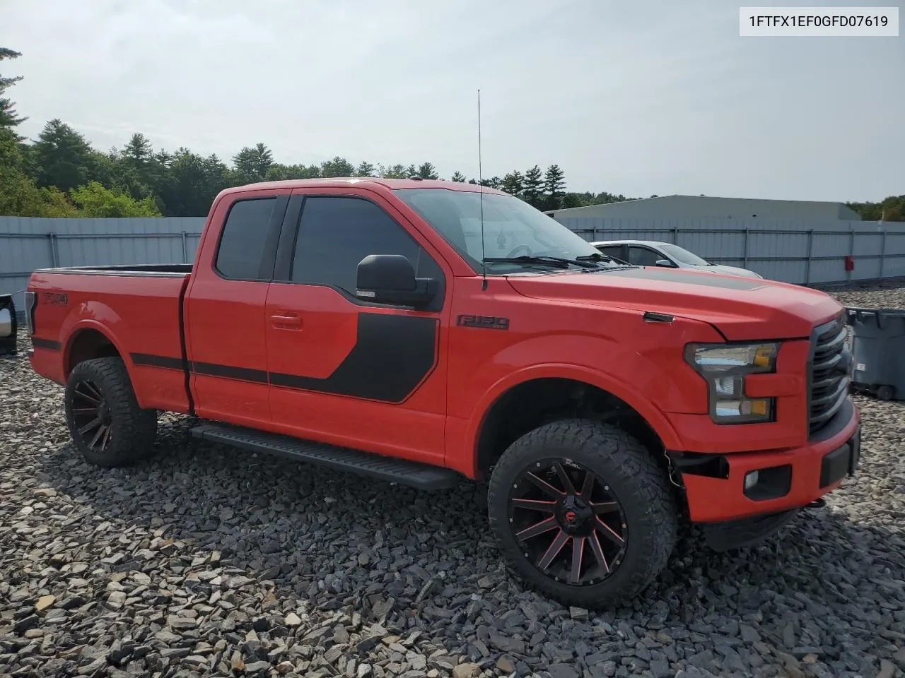 1FTFX1EF0GFD07619 2016 Ford F150 Super Cab