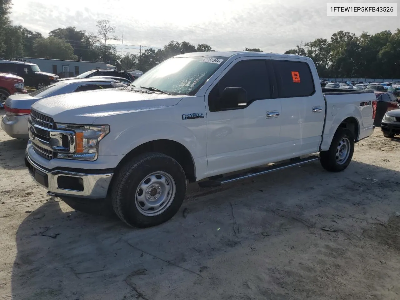 2019 Ford F150 Supercrew VIN: 1FTEW1EP5KFB43526 Lot: 70951344