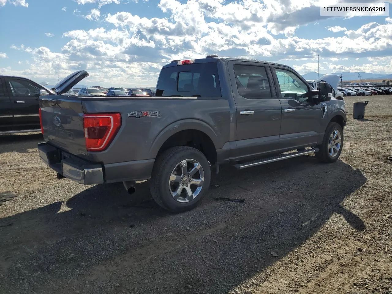 2022 Ford F150 Supercrew VIN: 1FTFW1E85NKD69204 Lot: 70783504