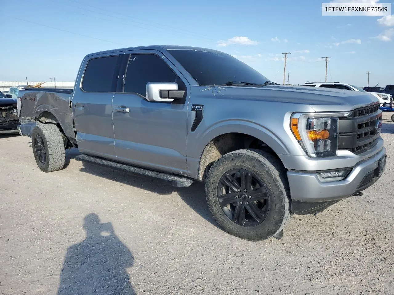 2022 Ford F150 Supercrew VIN: 1FTFW1E8XNKE75549 Lot: 71832314