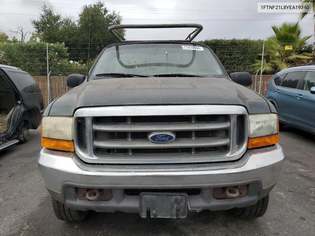 2000 Ford F250 Super Duty VIN: 1FTNF21L8YEA19340 Lot: 71419984