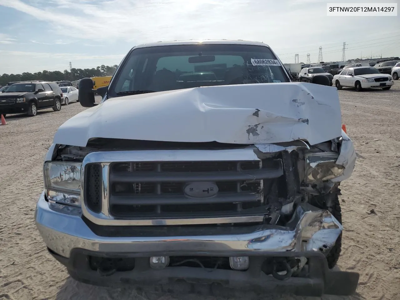 2002 Ford F250 Super Duty VIN: 3FTNW20F12MA14297 Lot: 68062834