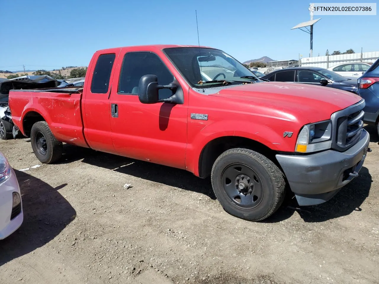 2002 Ford F250 Super Duty VIN: 1FTNX20L02EC07386 Lot: 70888114