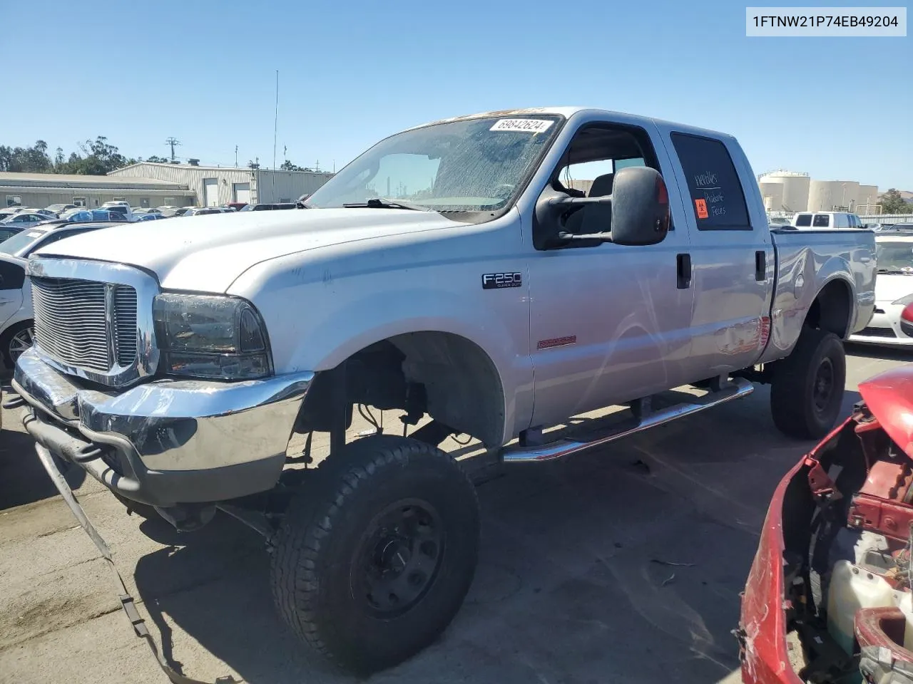 2004 Ford F250 Super Duty VIN: 1FTNW21P74EB49204 Lot: 69842624