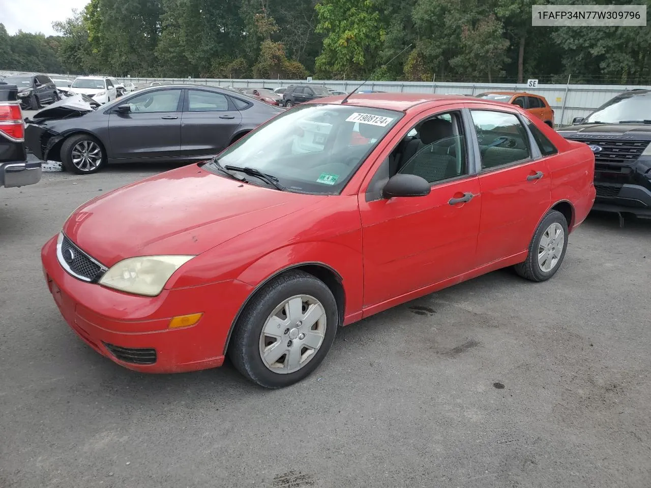 2007 Ford Focus Zx4 VIN: 1FAFP34N77W309796 Lot: 71908124