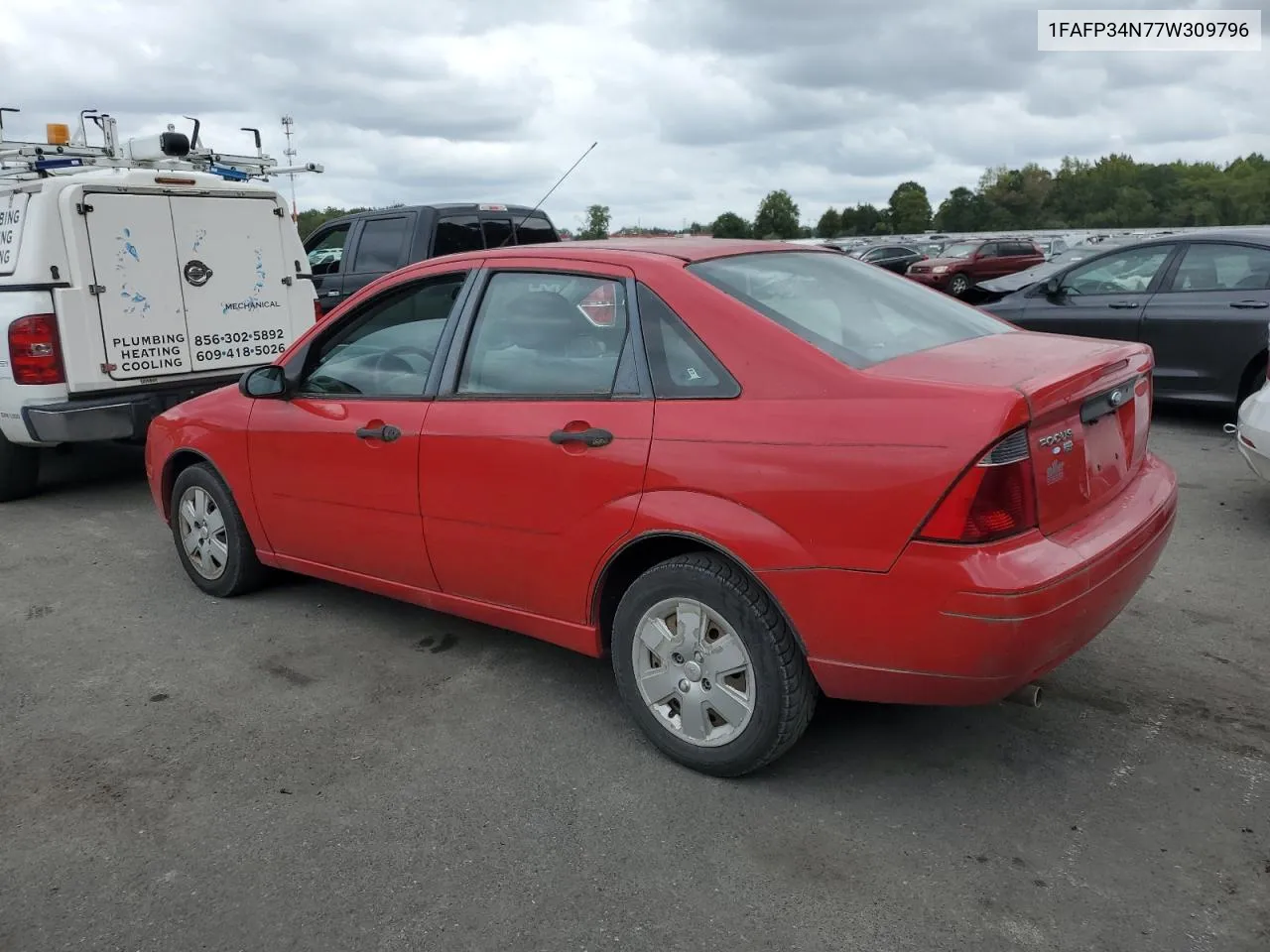 2007 Ford Focus Zx4 VIN: 1FAFP34N77W309796 Lot: 71908124