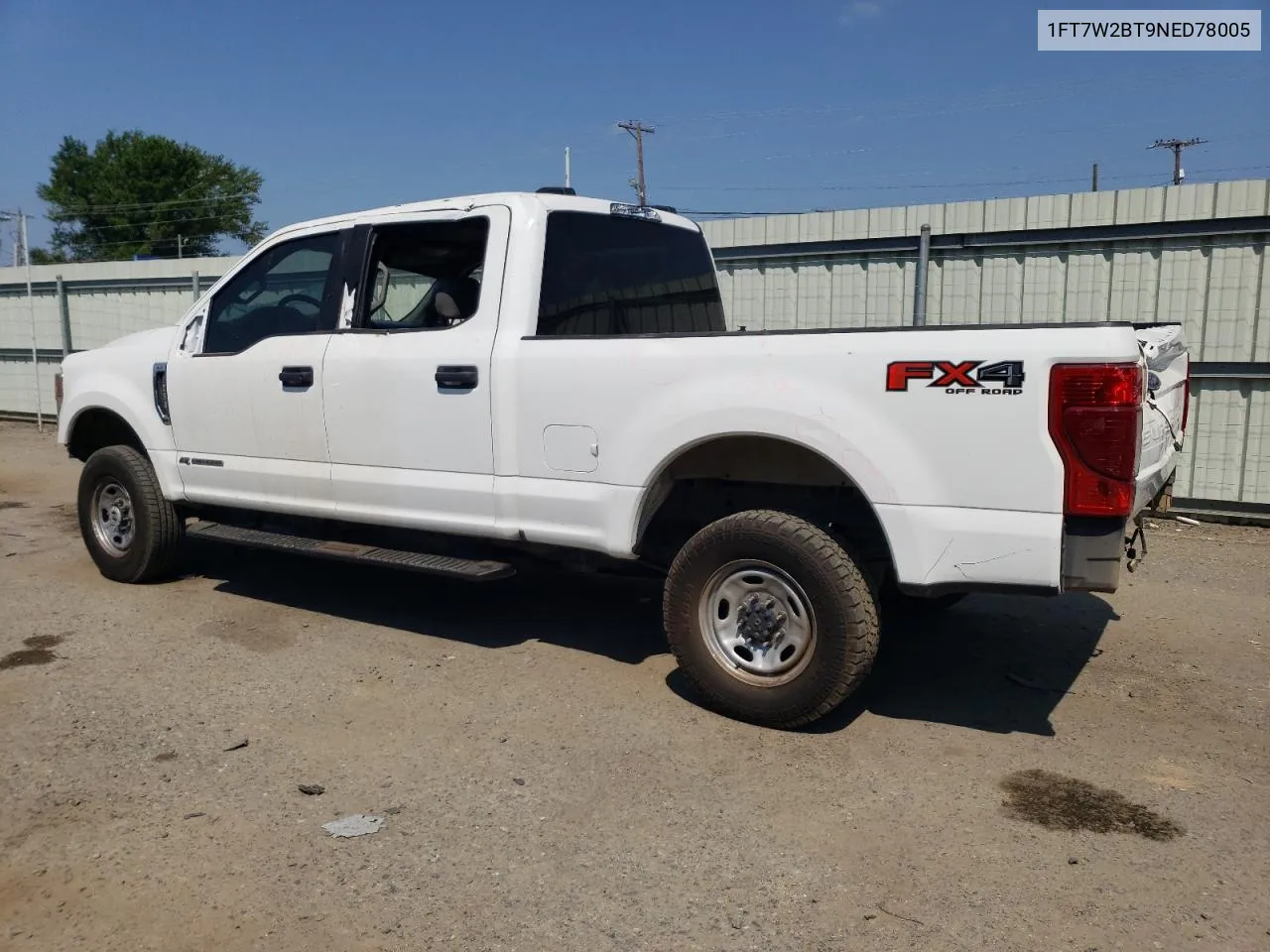 2022 Ford F250 Super Duty VIN: 1FT7W2BT9NED78005 Lot: 66276004