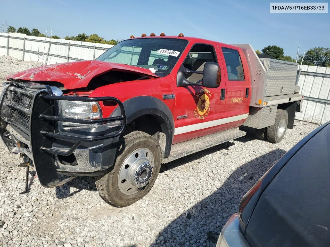 2006 Ford F550 Super Duty VIN: 1FDAW57P16EB33733 Lot: 69309254