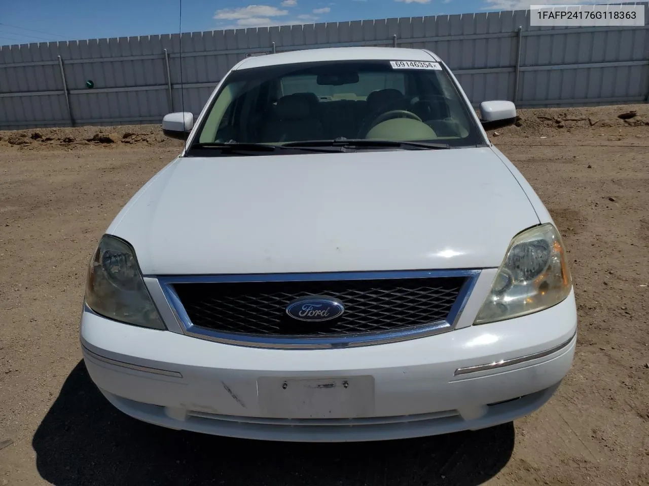 2006 Ford Five Hundred Sel VIN: 1FAFP24176G118363 Lot: 69146354