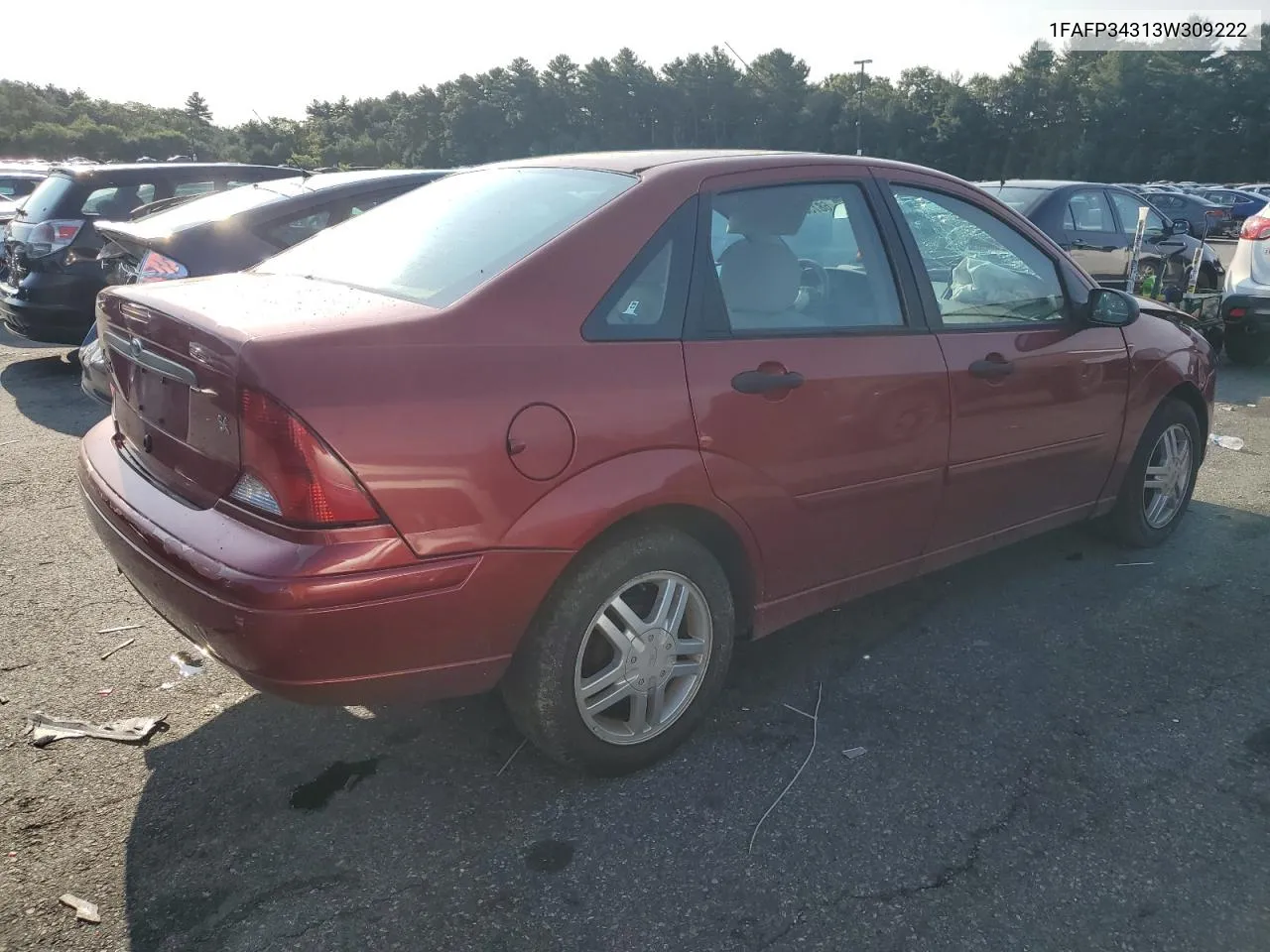 2003 Ford Focus Se Comfort VIN: 1FAFP34313W309222 Lot: 68736644