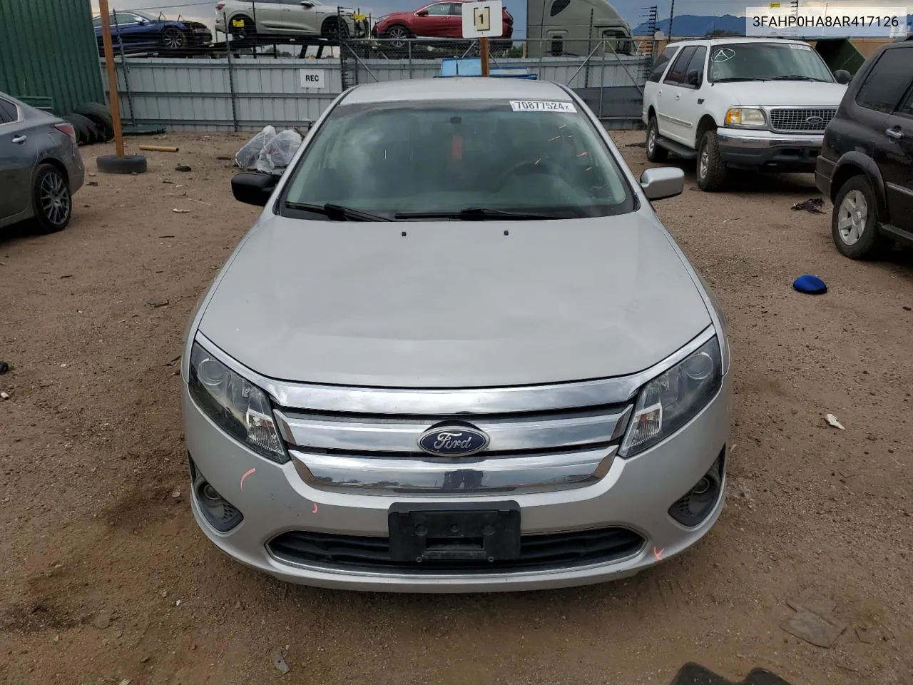 2010 Ford Fusion Se VIN: 3FAHP0HA8AR417126 Lot: 70877524