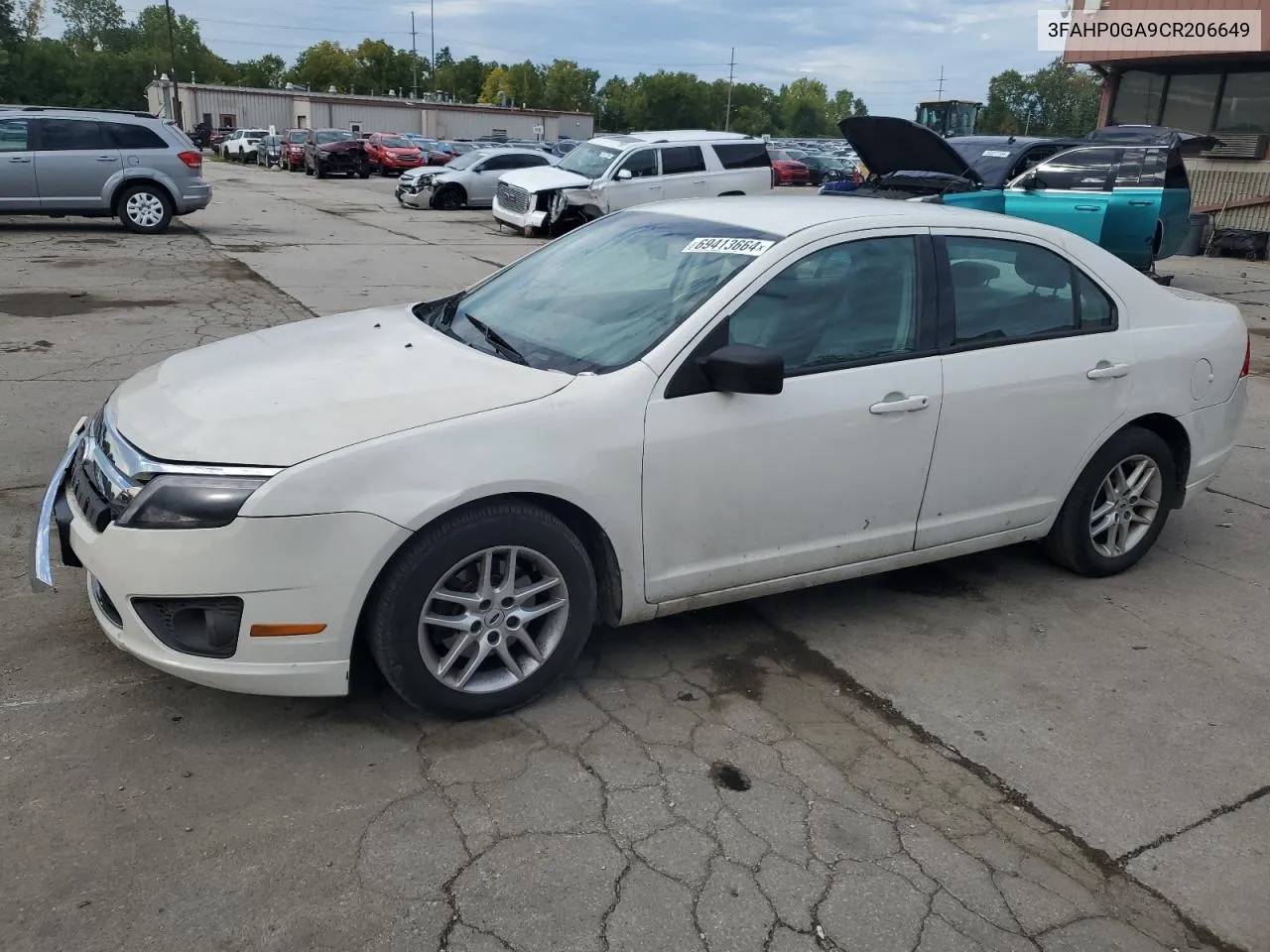 2012 Ford Fusion S VIN: 3FAHP0GA9CR206649 Lot: 69413664