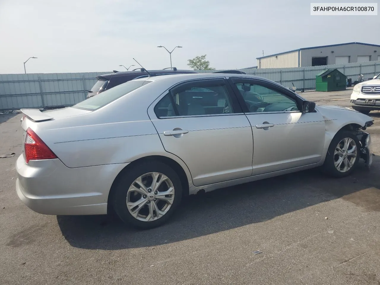 2012 Ford Fusion Se VIN: 3FAHP0HA6CR100870 Lot: 69536284