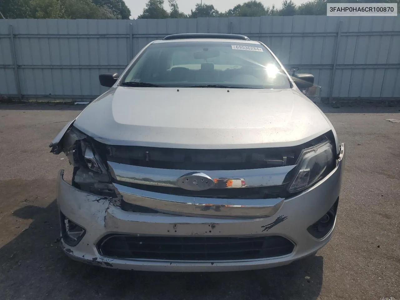 3FAHP0HA6CR100870 2012 Ford Fusion Se