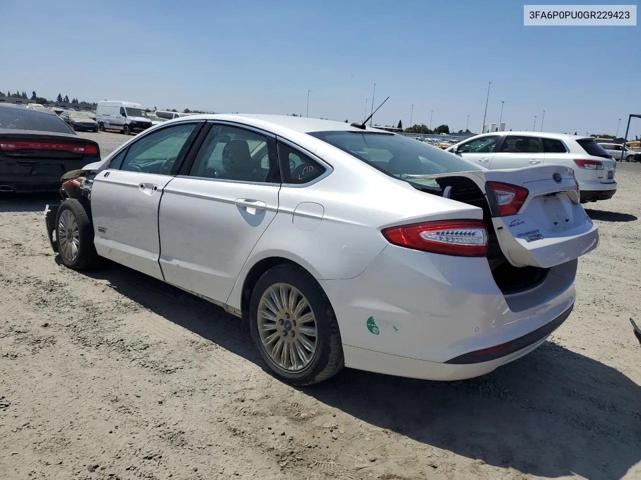 2016 Ford Fusion Se Phev VIN: 3FA6P0PU0GR229423 Lot: 68387094