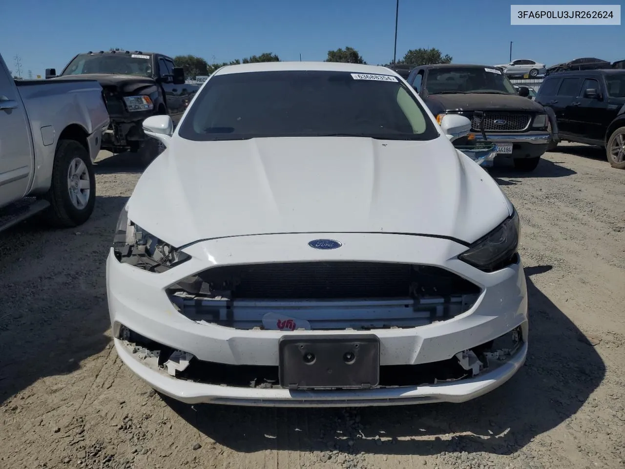 2018 Ford Fusion Se Hybrid VIN: 3FA6P0LU3JR262624 Lot: 63688354