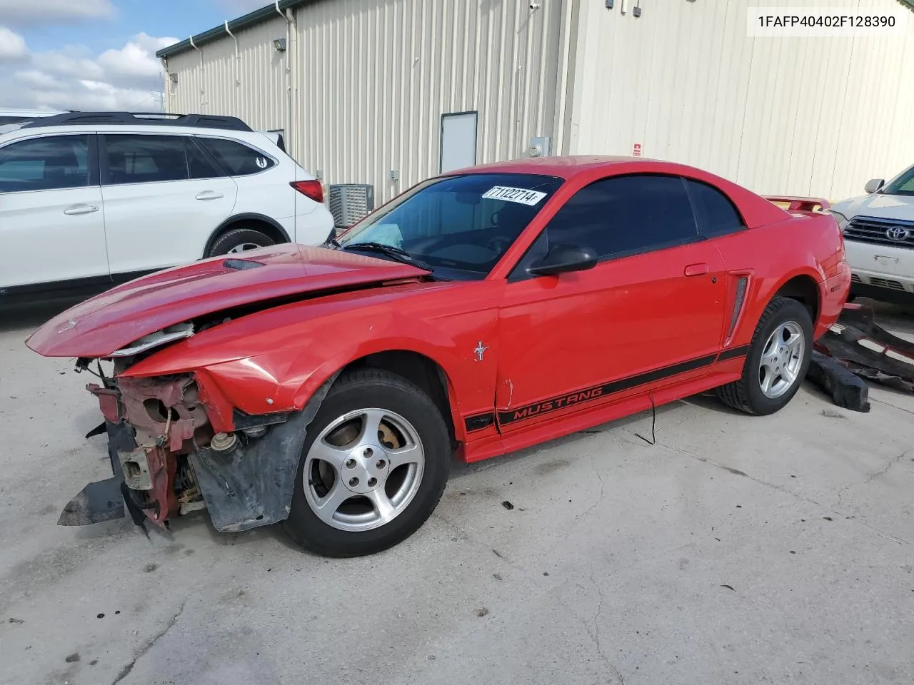 2002 Ford Mustang VIN: 1FAFP40402F128390 Lot: 71122714