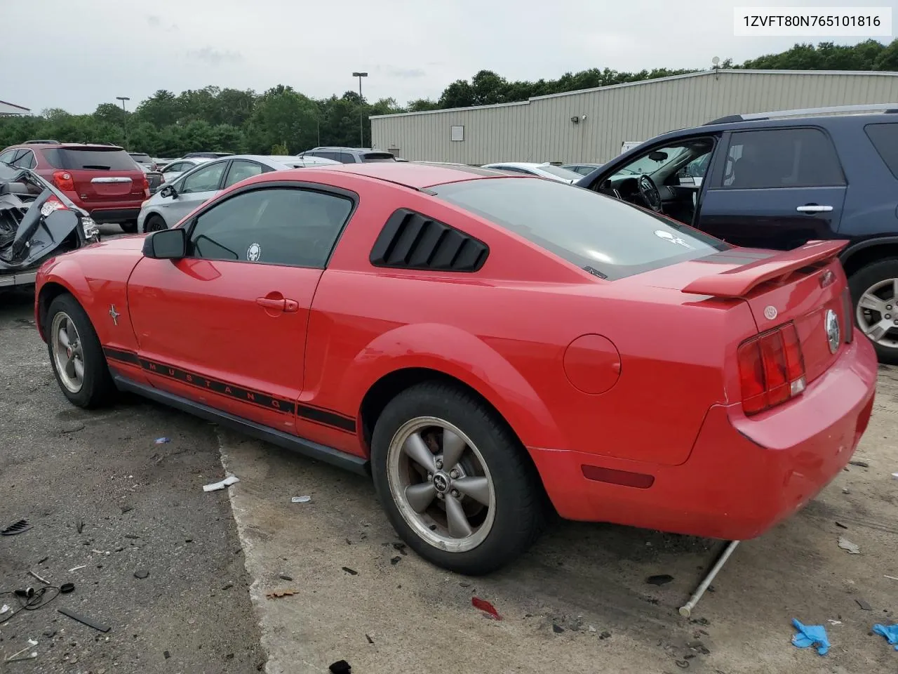 2006 Ford Mustang VIN: 1ZVFT80N765101816 Lot: 72496814