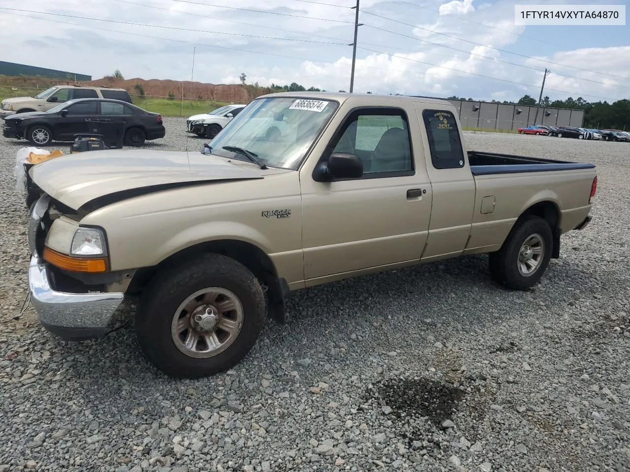 2000 Ford Ranger Super Cab VIN: 1FTYR14VXYTA64870 Lot: 68636574