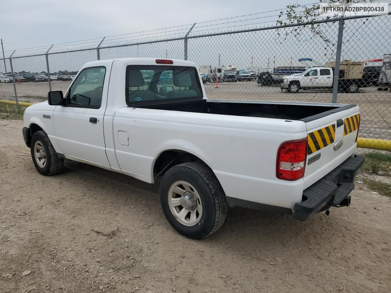 2011 Ford Ranger VIN: 1FTKR1AD2BPB00438 Lot: 69872114