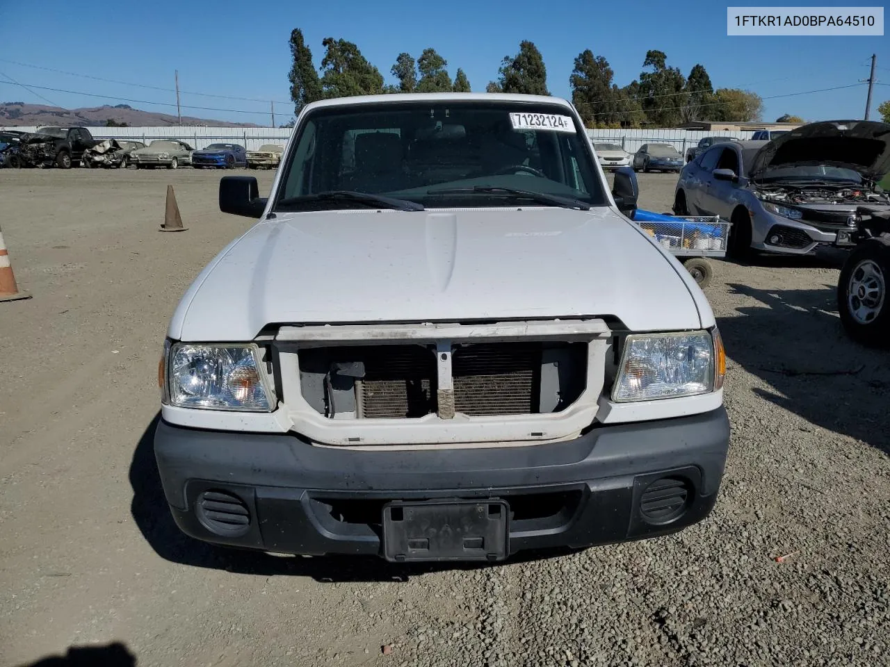 2011 Ford Ranger VIN: 1FTKR1AD0BPA64510 Lot: 71232124