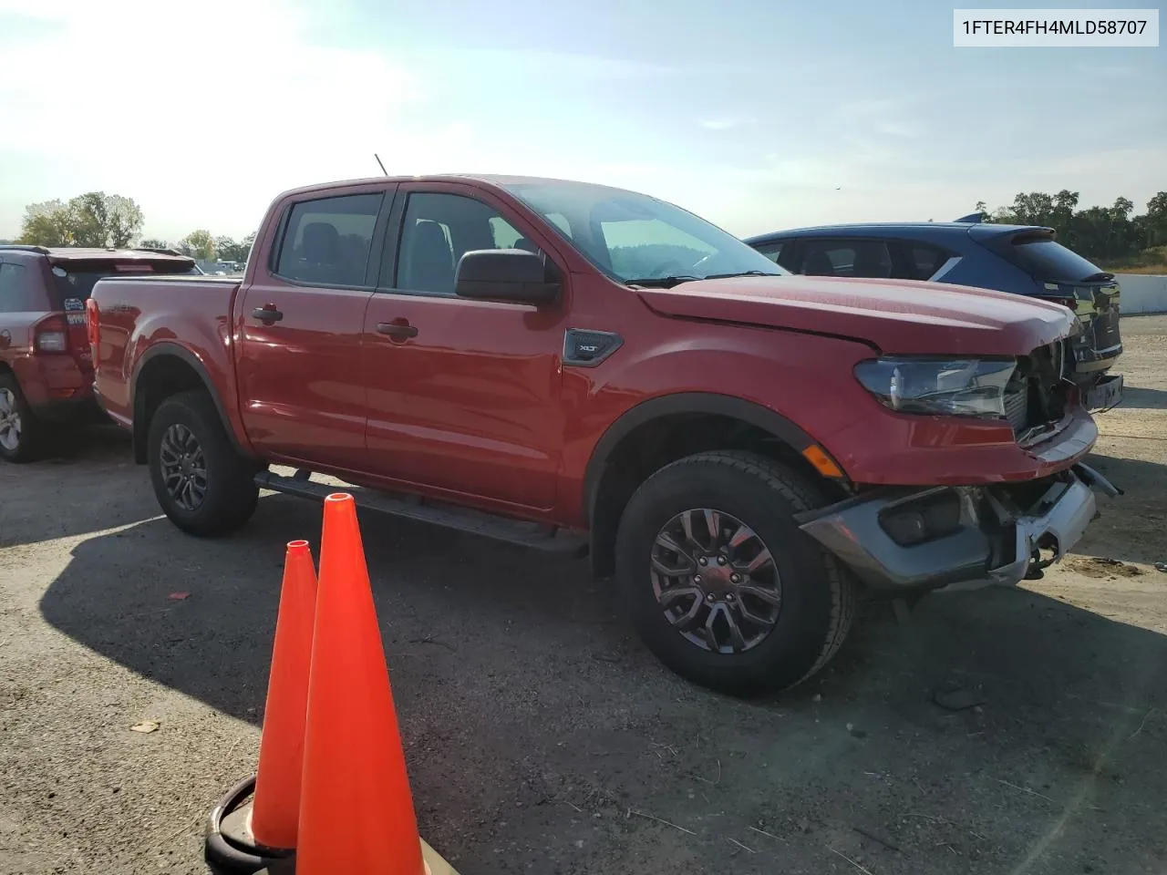 2021 Ford Ranger Xl VIN: 1FTER4FH4MLD58707 Lot: 71495734