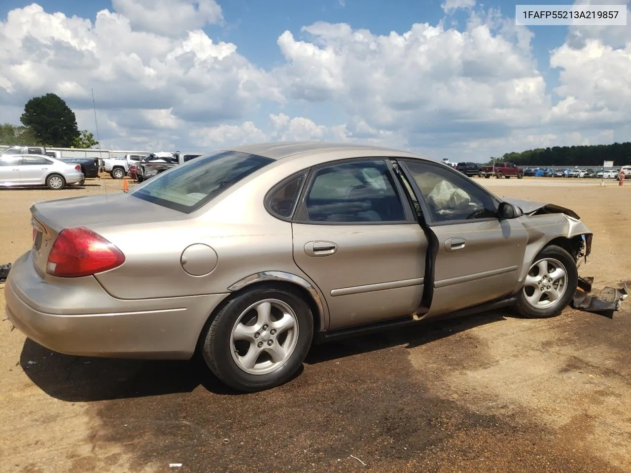 2003 Ford Taurus Ses VIN: 1FAFP55213A219857 Lot: 72182404